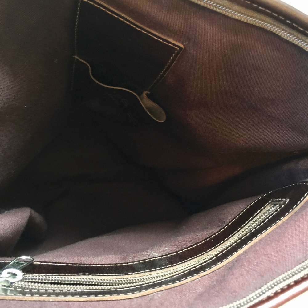 Lisa B. and Co. Chestnut Brown Suede Crossbody - Picture 3 of 5